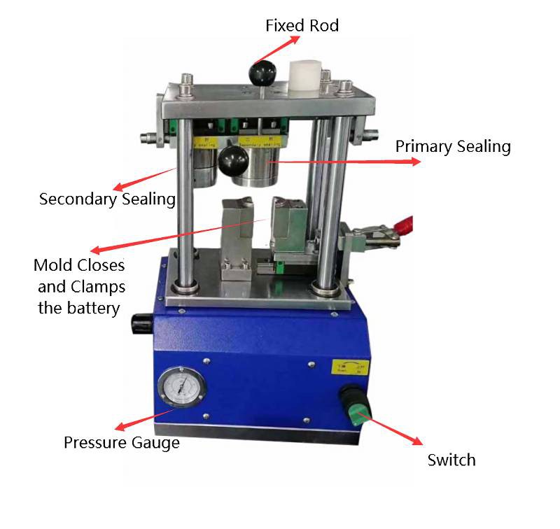 cylindrical cell pneumatic crimper