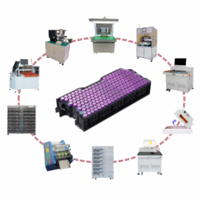 Lithium-Ion Cylindrical Cell Battery Pack Assembling Line