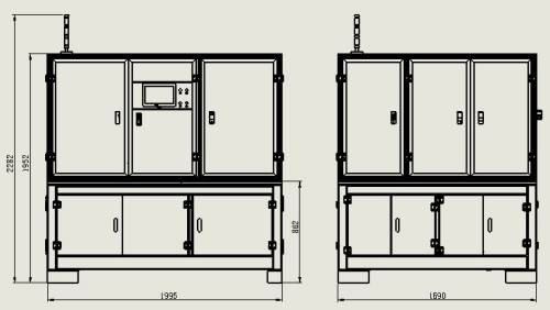 auto stacking machine dimension drawing
